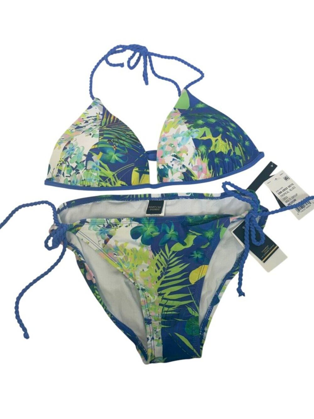 NEW Tropical Bikini M Push Up String Cheeky JcPenny Ninety Six Degrees with Tags